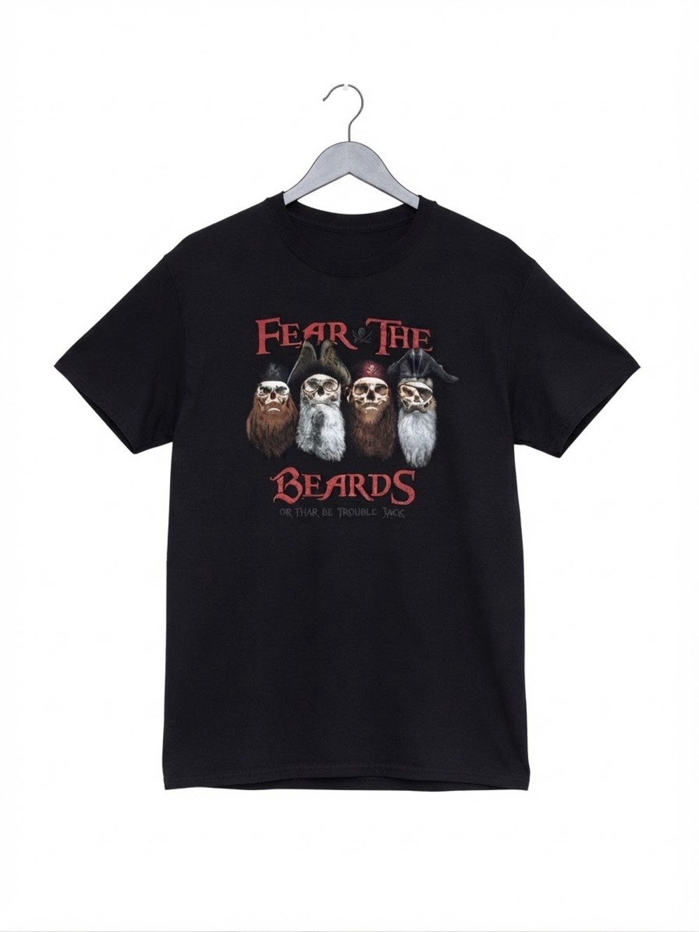 Gildan Black "Fear The Beards" Graphic Tee